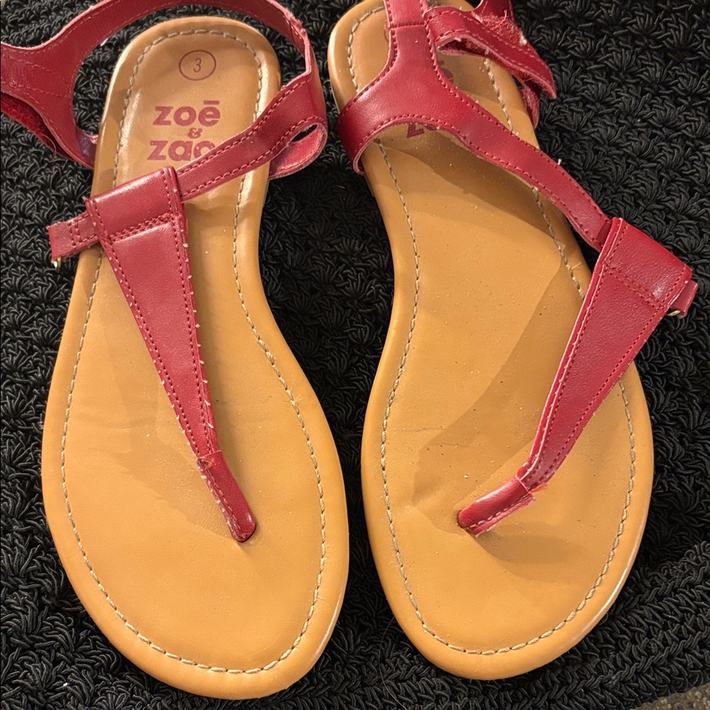 Children’s Zoe & Zac Red Sandals 3